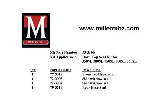 HARDTOP RUBBER KIT - ALL 107 CHASSIS